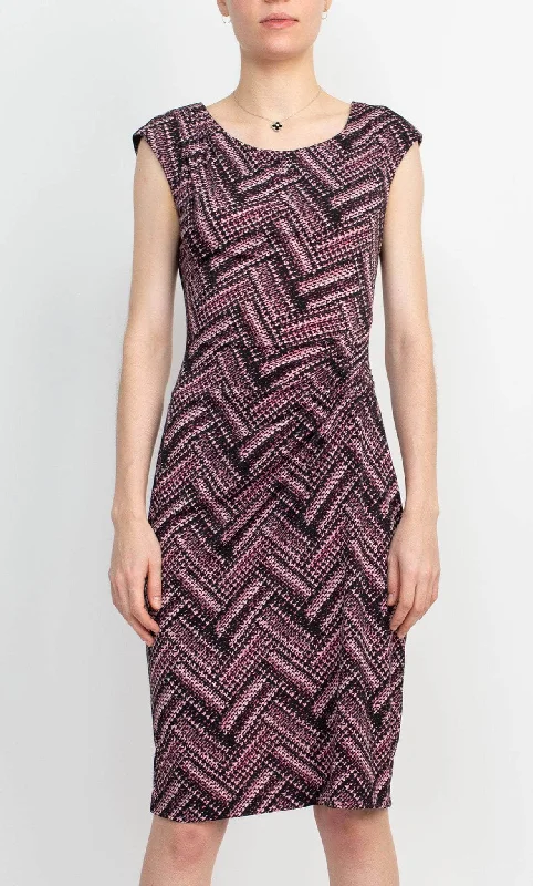 Super Sale Connected Apparel TBD00676M1 - Cap Sleeve Multi Printed Cocktail Dress