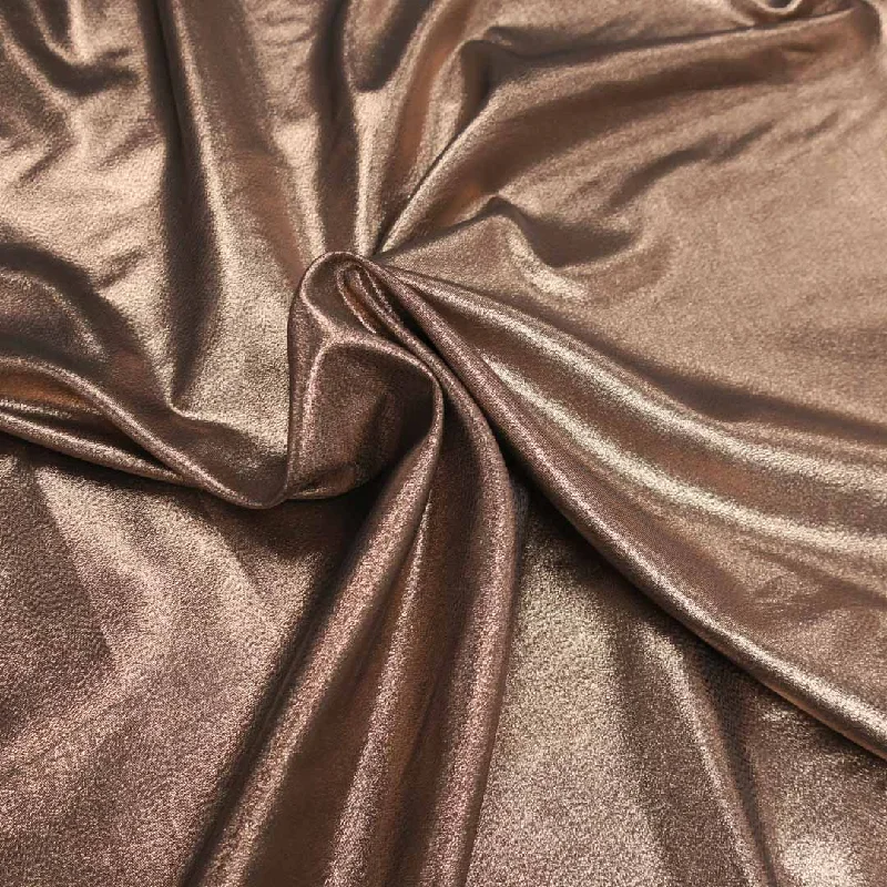 Early Access Solid Plain Textured Bronze / Brown Lamé Fabric