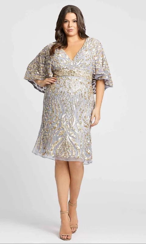 Great Deals Mac Duggal Fabulouss - 5191F Sequined V Neck Sheath Dress