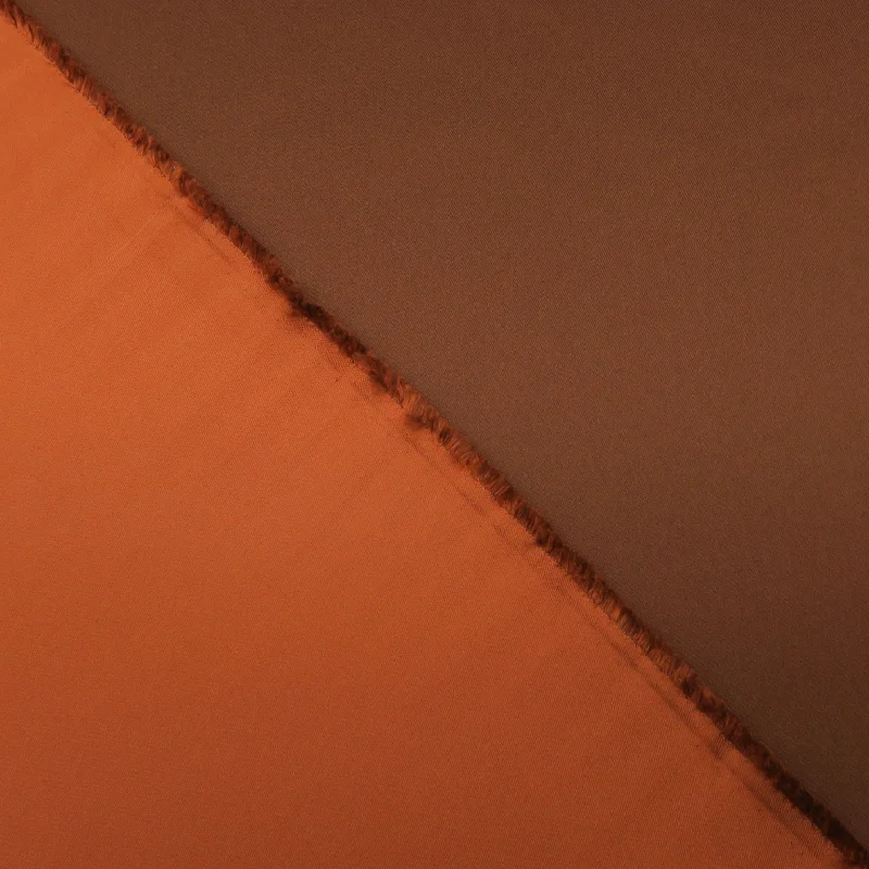 Special Price Brown and Copper Double-Sided Stretch Mikado Fabric