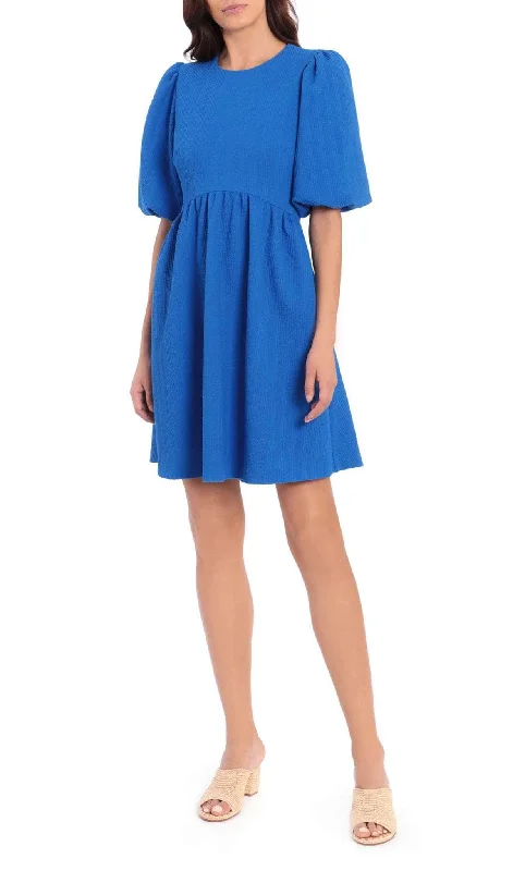 Deal of the Week Maggy London G4879M - Short Puff Sleeve A-Line Dress