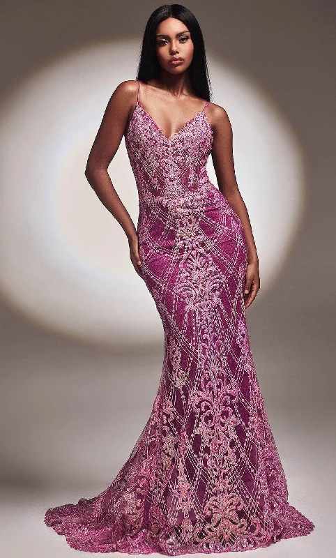 Savings Alert Cinderella Divine CC2168 - Classic Sleeveless V-Neck Prom Gown