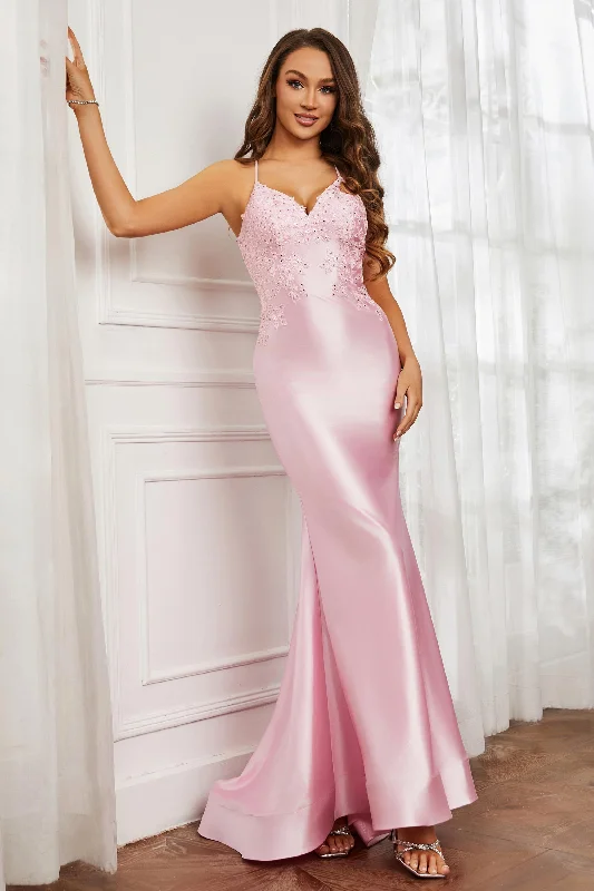 Epic Deals V-neck Applique Mermaid Gown