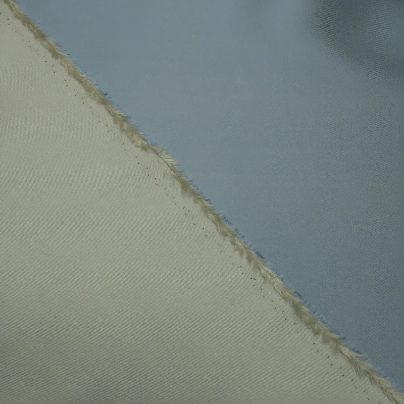 Special Buy Beige and Light Blue Double-Sided Solid Silk Mikado Fabric