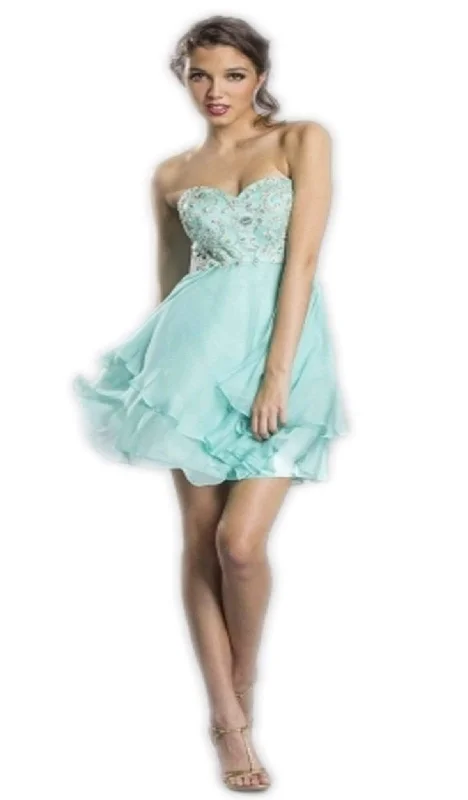 Price Buster Aspeed Design - Embellished Sweetheart Homecoming Dress