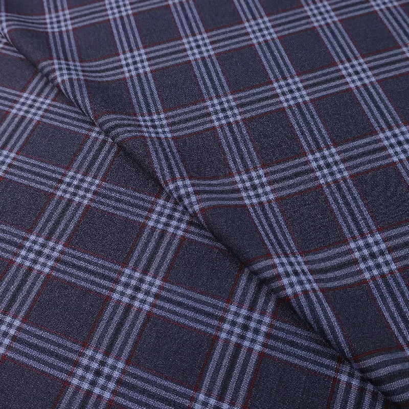 One-DAY Sale Blue and Red Plaid Super 130's Ariston Fabric