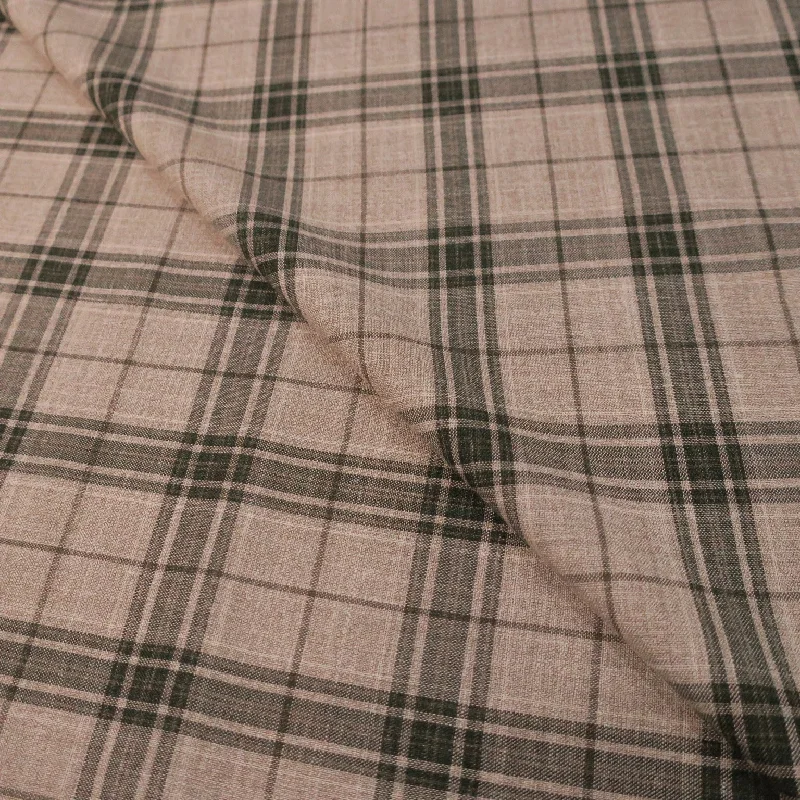 Today’s Special Light Gray Glen Check Loro Piana Wool Fabric