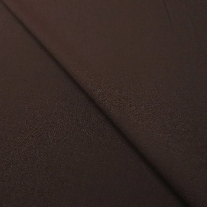 Limited Quantity 1.5 YDS Brown Solid Plain Loro Piana Super 130's The Wave Wool Fabric