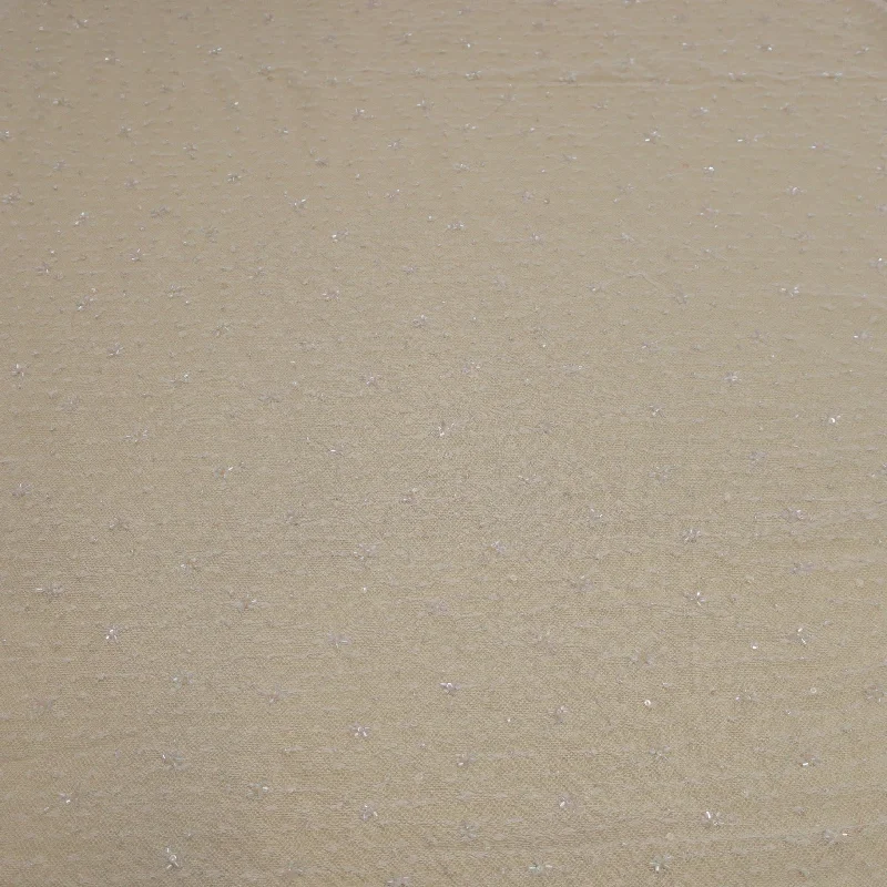 Factory Direct Sale White Waves Embroidered Beaded Lace