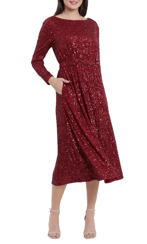 The Best Prices Maggy London G5059M - Bateau Elastic Waist Party Dress