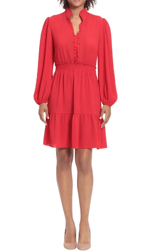 Flash Sale London Times T6539M - Bishop Sleeve Short Dress