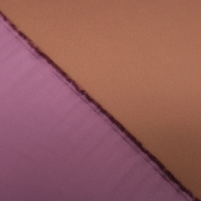Super Bargain Copper and Mauve Double-Sided Stretch Mikado