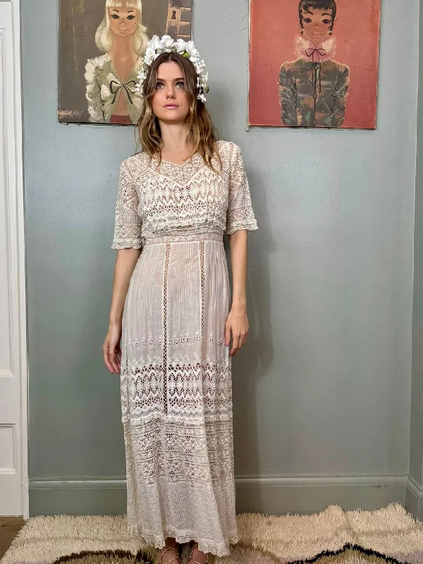 Loyalty Reward Edna, Victorian white lace cotton dress