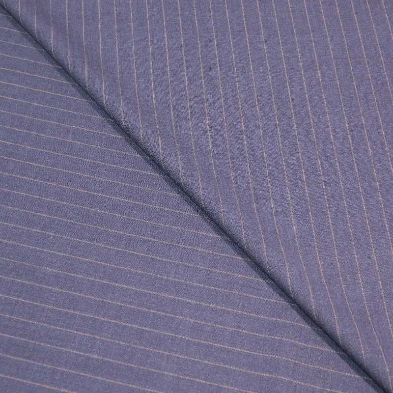 New Markdowns Dark Blue with Stripes Superfine Australian Wool Ermenegildo Zegna Cloth Suiting Fabric