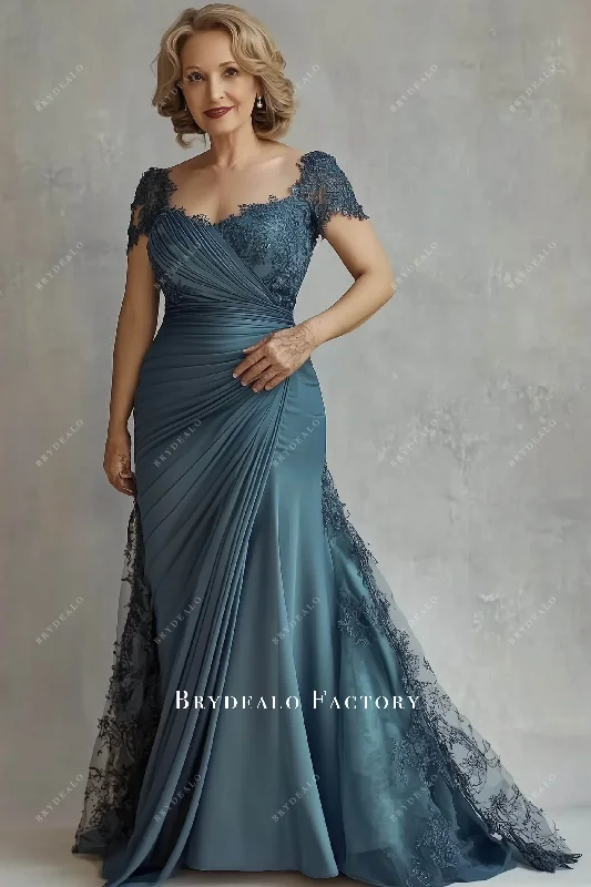 Deal Dash Ready To Ship | Lace Cap Sleeve Mermaid Mother Of Bride Dress
