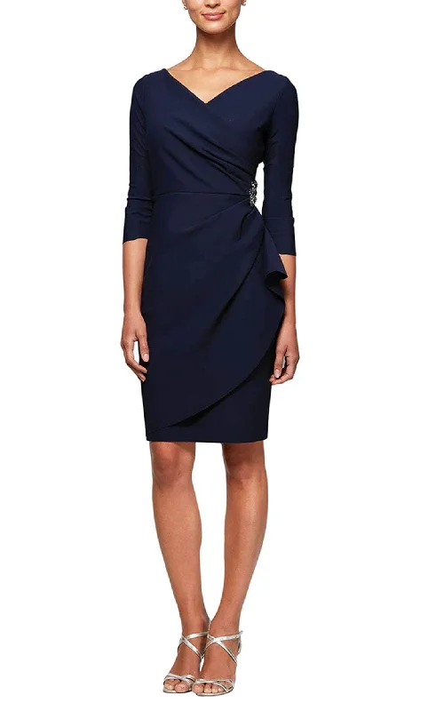 Special Price Alex Evenings 234134 - Wrap Style Formal Dress