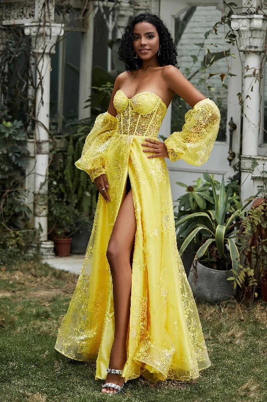 Unbeatable Prices Sweetheart Floor-Length Gown With Slit