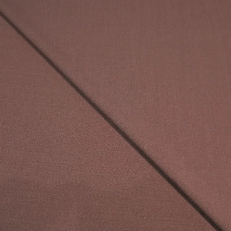 Hurry In Brown Solid Cool Effect Wool Ermenegildo Zegna Cloth Suiting Fabric