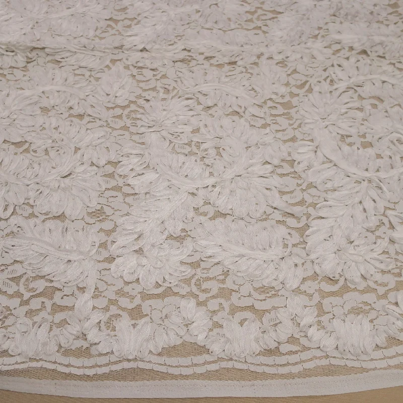 One-DAY Sale White Corded Floral Lace