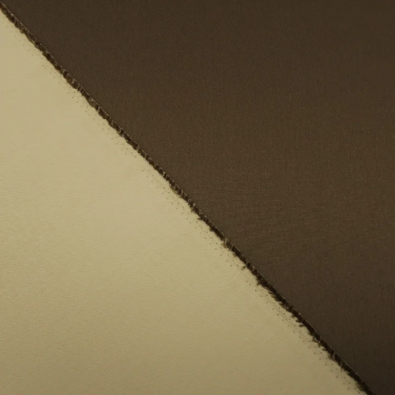 Price Cut Brown and Beige Double-Sided Stretch Mikado