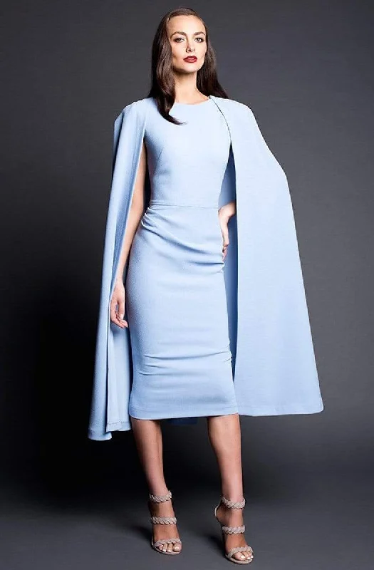Deal Alert Nicole Bakti - 659 Cape Sleeve Knee Length Sheath Dress
