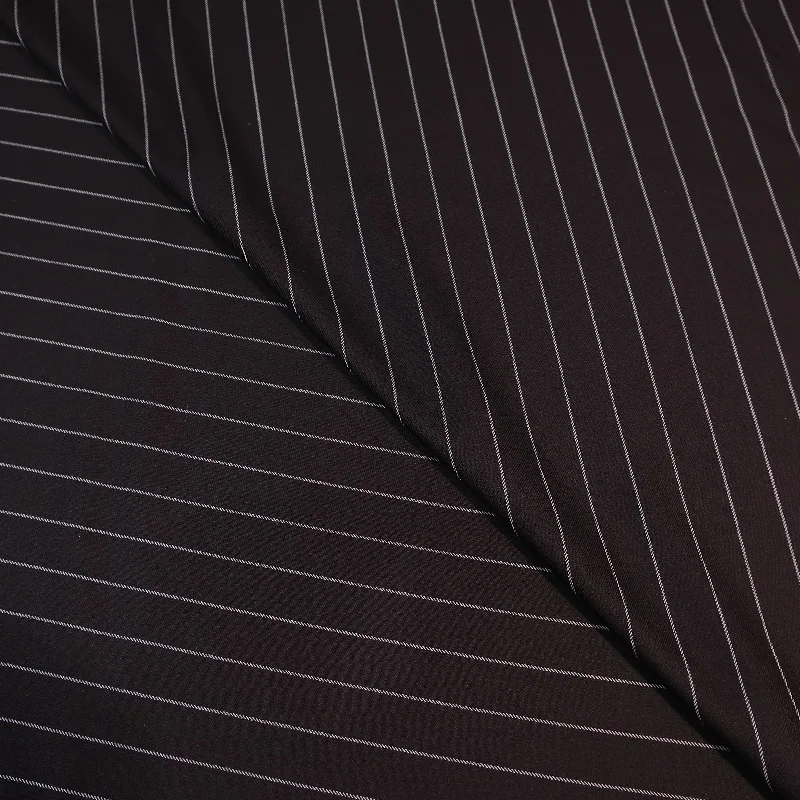 Doorbuster Deal Black with Silver Chalk Stripes Swan Song Super 180's Holland & Sherry Fabric Doorbuster Deal Black with Silver Chalk Stripes Swan Song Super 180's Holland & Sherry Fabric
