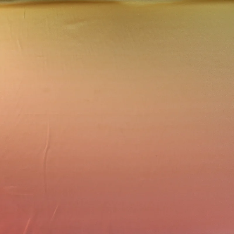Deep Discounts Coral Ombre Printed Silk Charmeuse Fabric