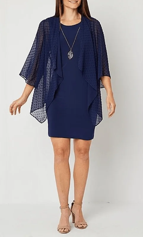 Buy Now Sandra Darren 75827 - Open Front Jacket Sheath Dress
