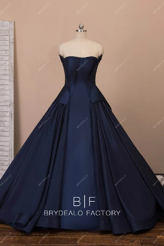 Daily Deals Elegant Designer Semi-Sweetheart Satin Ballgown