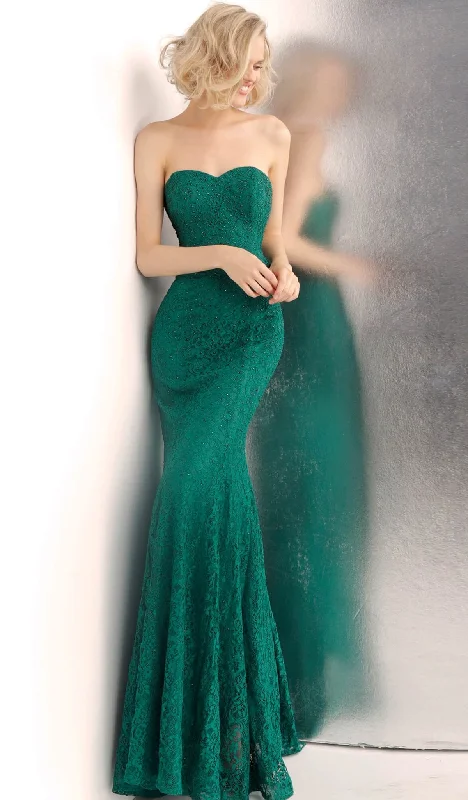 Bargain Blast JVN by Jovani - JVN62712 Strapless Lace Sweetheart Long Trumpet Dress Bargain Blast JVN by Jovani - JVN62712 Strapless Lace Sweetheart Long Trumpet Dress