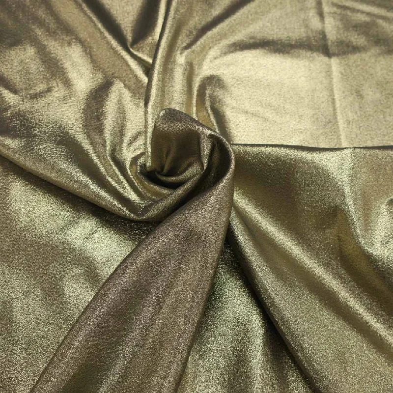 Deal Dash Solid Plain Textured Metallic Gold Lamé Fabric