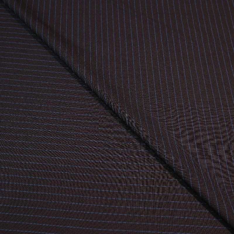 Year-End Clearance Black with Blue Stripes Snowy Mountain Lightweight Holland & Sherry Fabric