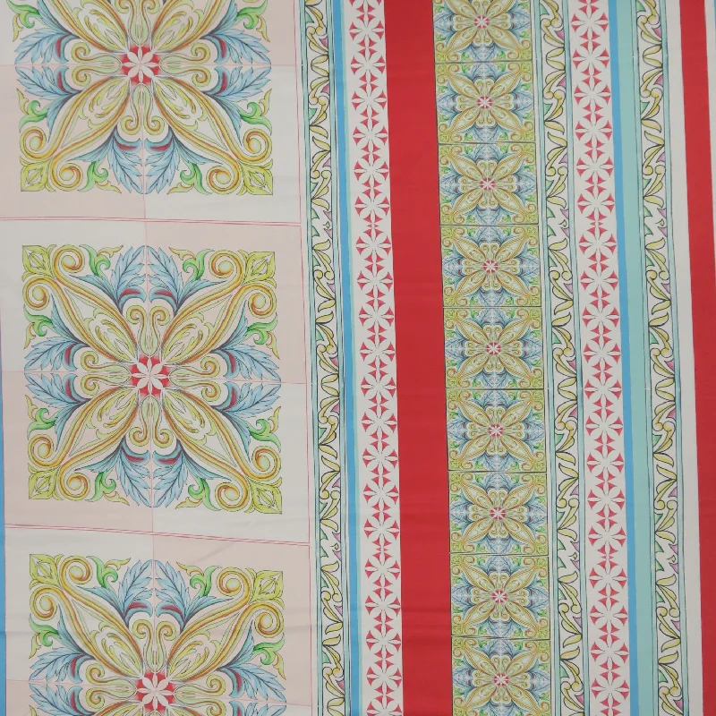 Buy More, Save More Multicolored Royal Red Abstract on White Printed Polyester Mikado Fabric Buy More, Save More Multicolored Royal Red Abstract on White Printed Polyester Mikado Fabric