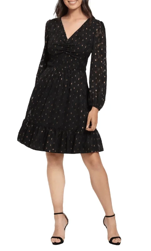 Instant Savings London Times T6467M - Polka Dot A-line Short Dress
