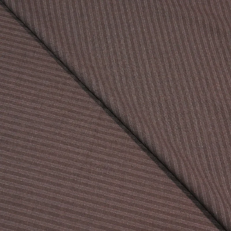 Overstock Dark Grey with Smooth Stripes Wool Ermenegildo Zegna Cloth Suiting Fabric