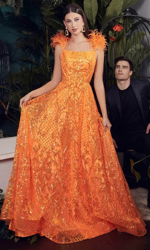 Best Bargains Cinderella Divine KV1076 - A-Line with Feathered Sleeveless Design Evening Dress Best Bargains Cinderella Divine KV1076 - A-Line with Feathered Sleeveless Design Evening Dress
