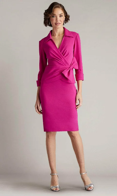 Limited Availability Tadashi Shoji BOS24419M - Seaver Mock Two-Piece Collared Formal Dress Limited Availability Tadashi Shoji BOS24419M - Seaver Mock Two-Piece Collared Formal Dress