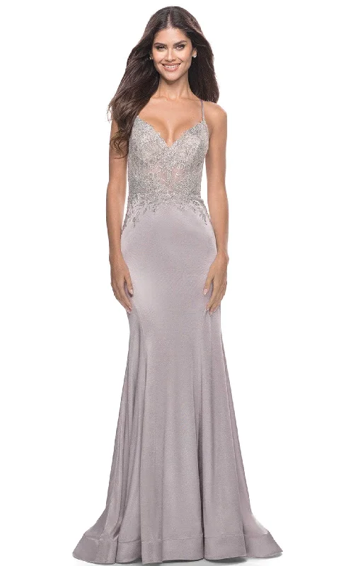 Daily Specials La Femme 31555 - Sleeveless Trumpet Satin Gown