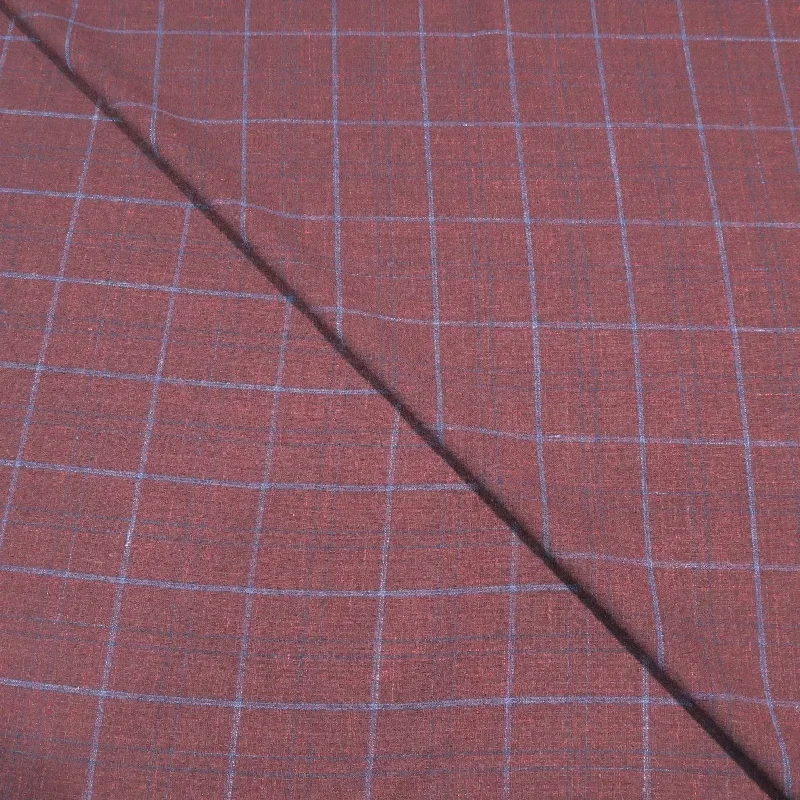 Daily Deals Blue Plaid Superfine Australian Wool Ermenegildo Zegna Cloth Suiting Fabric Daily Deals Blue Plaid Superfine Australian Wool Ermenegildo Zegna Cloth Suiting Fabric