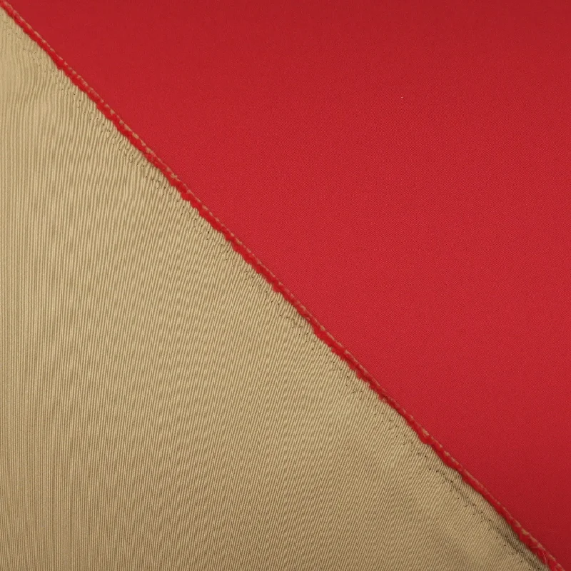 Hurry In Red and Beige Double-Sided Stretch Mikado