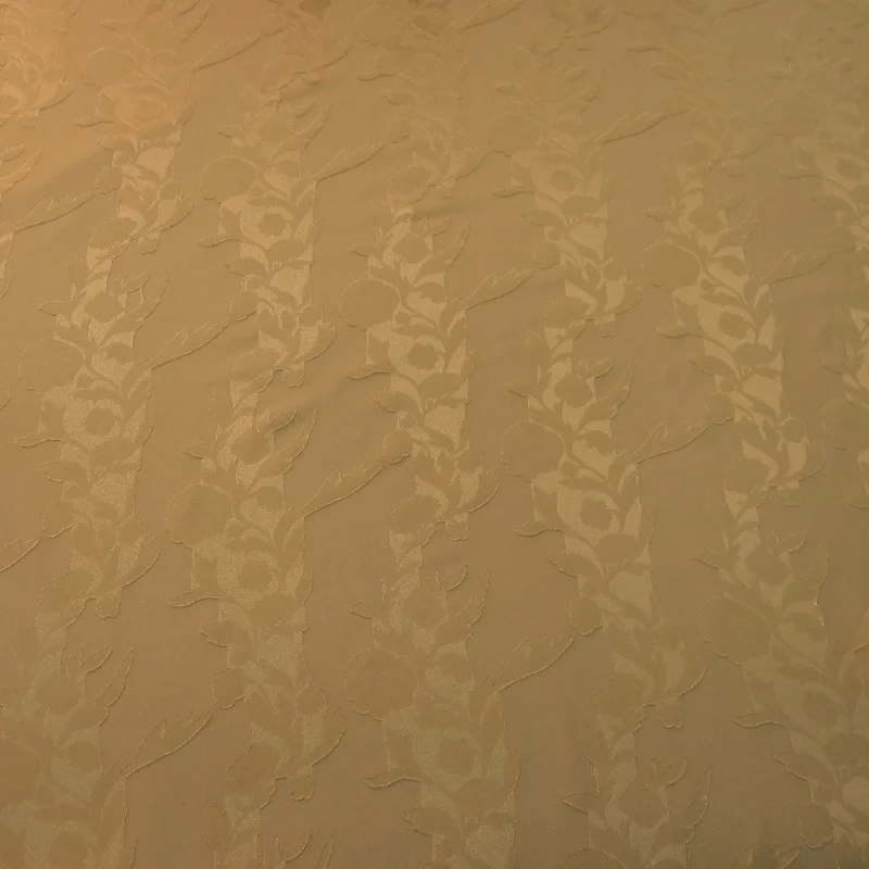 Special Discount Beige Floral Silk Chiffon and Charmeuse Fabric