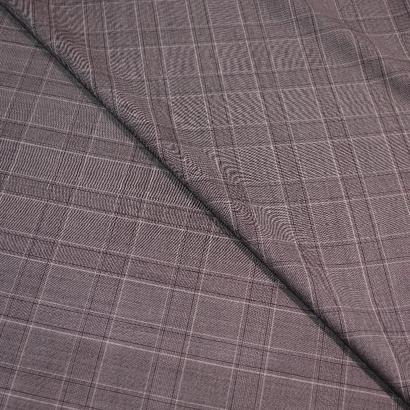 Overstock Grey Plaid Legend Super 140's Luxury Holland & Sherry Fabric