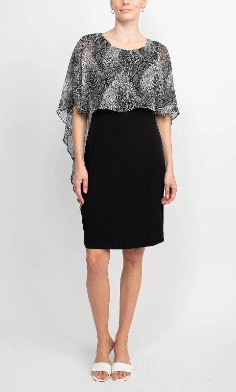 Take Advantage Glamour GVK180 - Animal Printed Cape Dress