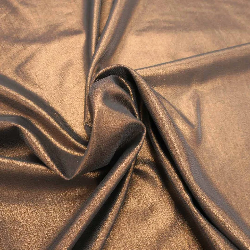 Exclusive Savings Solid Plain Textured Bronze Lamé Fabric