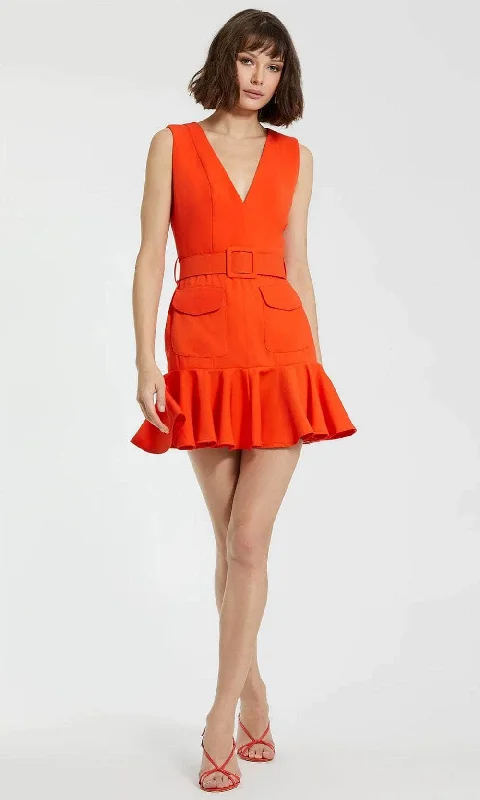 Markdown Madness Mac Duggal 20956 - V-Neck Sleeveless Cocktail Dress