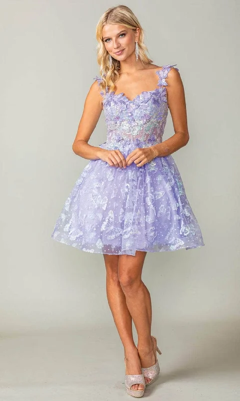 Factory Direct Sale Dancing Queen 3361 - Butterfly Ornate Cocktail Dress
