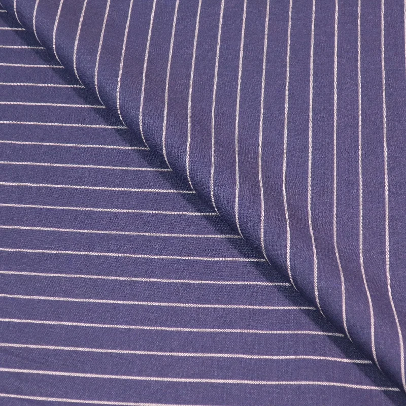 Price Rollback Navy with White Stripes Superfine Australian Wool Ermenegildo Zegna Cloth Suiting Fabric