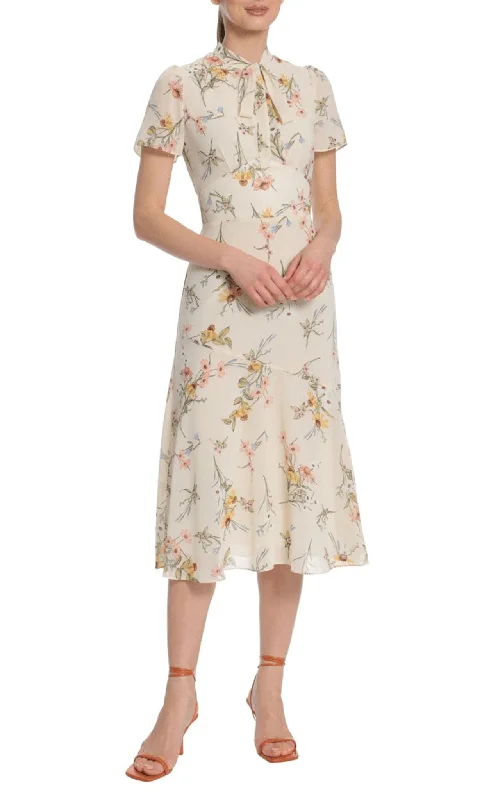 Price Smash Maggy London G5164M - Printed A-line Modest Dress