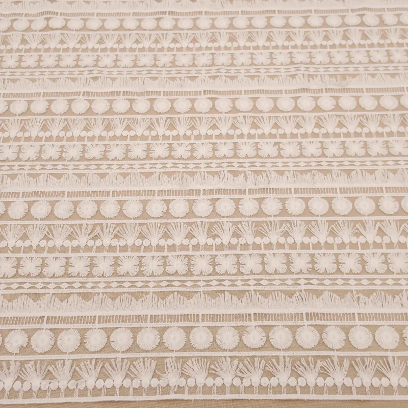 Today’s Deal Off White Floral Embroidered Tulle Lace
