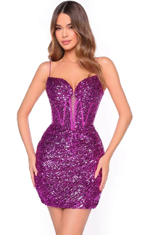 Savings Spectacular Amarra 88027 - Sequin Basque Cocktail Dress
